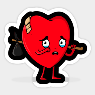 Heartbroken - crying stuff Sticker